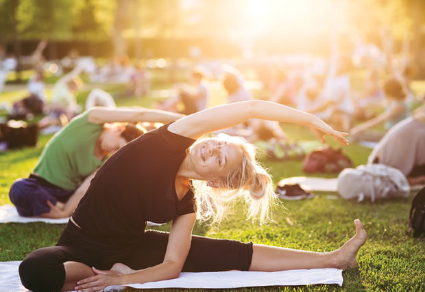 Free Yoga in Norfolk Square Gardens Paddington